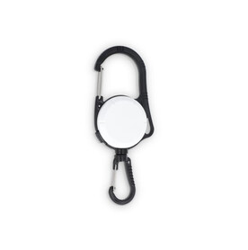 2-Wege-Karabiner-Kartenhalter - Weiss bedrucken, Art.-Nr. LT90788-N0001