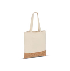 Tragetasche Baumwolle &amp;amp; Kork 170g/m² 35 x 40cm - Natur bedrucken, Art.-Nr. LT91391-N0094