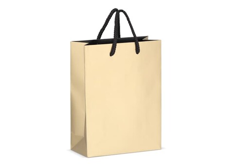Papier Geschenktasche 18 x 8 x 24cm 200g/m² - Gold bedrucken, Art.-Nr. LT91515-N0006 Papier Geschenktasche 18 x 8 x 24cm 200g/m² - Gold bedrucken, Art.-Nr. LT91515-N0006