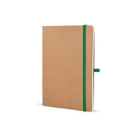 Notizbuch mit flexiblem Einband Kraftpapier A5 - Grün bedrucken, Art.-Nr. LT92061-N0031