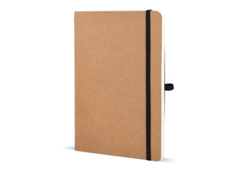 Notizbuch mit flexiblem Einband Kraftpapier A5 - Schwarz bedrucken, Art.-Nr. LT92061-N0002