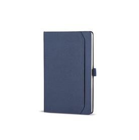 Notizbuch mit Tasche Ashira A5 - Dunkelblau bedrucken, Art.-Nr. LT92083-N0010