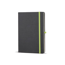 Notizbuch Iroko Hardcover Laser A5 - Schwarz / Hellgrün bedrucken, Art.-Nr. LT92090-N0232