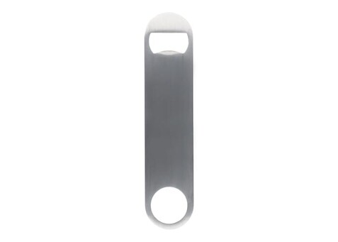 Edelstahl-Flaschenöffner - Silber bedrucken, Art.-Nr. LT93100-N0005