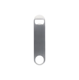Edelstahl-Flaschenöffner - Silber bedrucken, Art.-Nr. LT93100-N0005