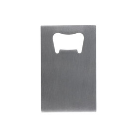Edelstahl Flaschenöffner in Kreditkartenformat - Silber bedrucken, Art.-Nr. LT93101-N0005