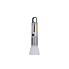 Multifunktions-Taschenlampe aus recycelten Materialien - Silber bedrucken, Art.-Nr. LT93323-N0005