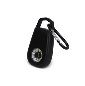 Persönliches Alarm-Schlüssellicht aus recycelten Materialien - Schwarz bedrucken, Art.-Nr. LT93327-N0002