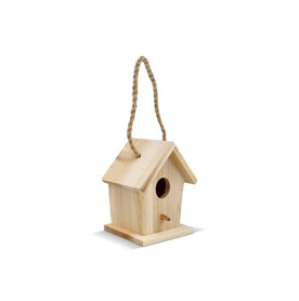 Kleines Vogelhäuschen aus FSC-Holz - Natur bedrucken, Art.-Nr. LT94572-N0094