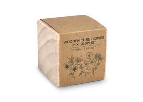 FSC-Holzpflanzgefäß-Set – Blumenmischung - Natur bedrucken, Art.-Nr. LT94577-N0094 FSC-Holzpflanzgefäß-Set – Blumenmischung - Natur bedrucken, Art.-Nr. LT94577-N0094