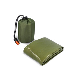 2-in-1-Thermoponcho für Outdoor Notfälle - Dried Green bedrucken, Art.-Nr. LT94581-N0049