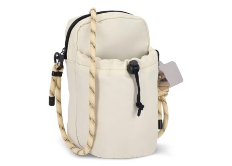 Crossbody Flaschenhalter-Tasche mit Paracord-Gurt - Beige bedrucken, Art.-Nr. LT95322-N0055