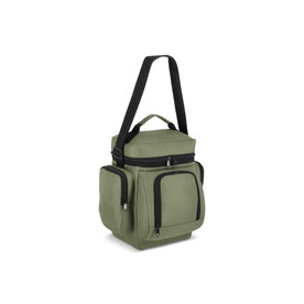 R-PET 600D Lunch-Kühlbox 10L - Olivgrün bedrucken, Art.-Nr. LT95355-N0043
