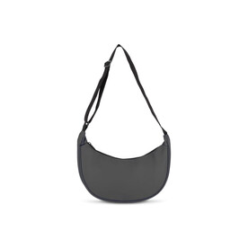 PU-beschichtete R-PET 600D Halbmond-Tragetasche - Grau bedrucken, Art.-Nr. LT95358-N0061