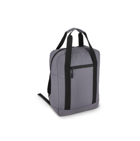 PU-beschichteter R-PET 600D Rucksack 27,5 x 12 x 37,5 cm 12 l - Grau bedrucken, Art.-Nr. LT95362-N0061