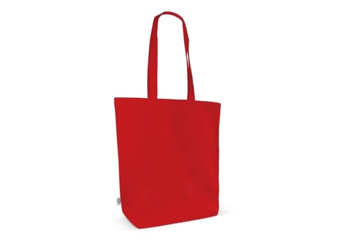 Einkaufstasche Bio-Baumwolle farbig lang 270g/m² 42x12x43 cm - Rot bedrucken, Art.-Nr. LT95379-N0021 Einkaufstasche Bio-Baumwolle farbig lang 270g/m² 42x12x43 cm - Rot bedrucken, Art.-Nr. LT95379-N0021