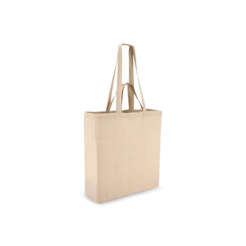 Tragetasche aus Baumwolle OEKO-TEX® 38 x 10 x 42cm 140g/m² - Ecru bedrucken, Art.-Nr. LT95382-N0054