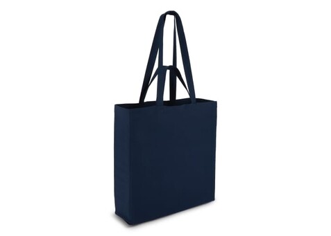 Tragetasche aus Baumwolle OEKO-TEX® 38 x 10 x 42cm 140g/m² - Dunkelblau bedrucken, Art.-Nr. LT95383-N0010