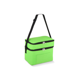 R-PET 600D Doppelfach-Kühltasche 30 x 20 x 24cm 12L - Hellgrün bedrucken, Art.-Nr. LT95393-N0032