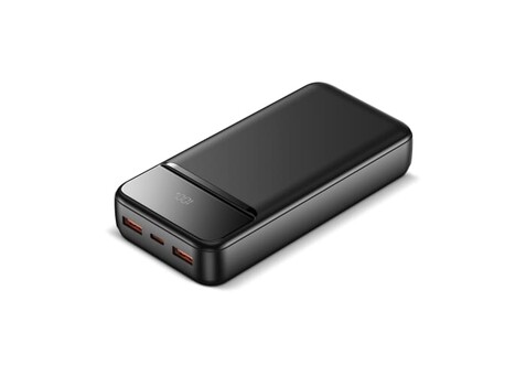 Nolu Powerbank mit LED-Anzeige 20000 mAh - Schwarz bedrucken, Art.-Nr. LT95519-N0002