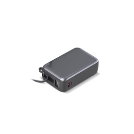 Nova Laptop 65W Powerbank mit integriertem USB-C-Kabel 30000 mAh - Dunkelgrau bedrucken, Art.-Nr. LT95520-N0060