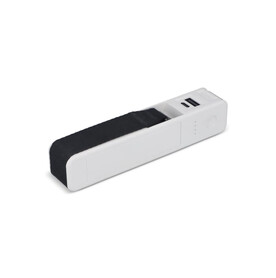 5-in-1 Travel Powerbank 2600 mAh - Kofferwaage - Taschenlampe - Lineal - Temperaturmesser - Weiss bedrucken, Art.-Nr. LT95563-N0001