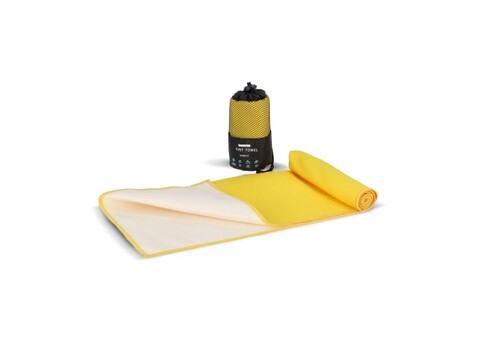 R-PET-Schnelltrocknungshandtuch 40 × 80 cm mit Beutel, Sublimationsdruck. - Gelb bedrucken, Art.-Nr. LT97214-N0041