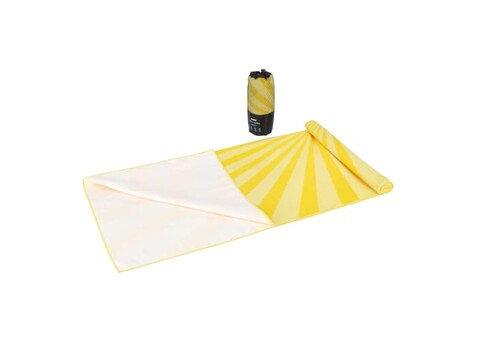 R-PET-Schnelltrocknungs-Strandtuch 100 × 180 cm, Sublimationsdruck - Gelb bedrucken, Art.-Nr. LT97215-N0041