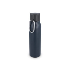 Karabiner mattierte Isolierflasche 600 ml - Grau bedrucken, Art.-Nr. LT98696-N0061