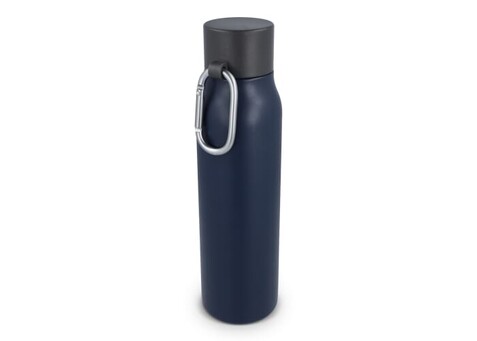 Karabiner mattierte Isolierflasche 600 ml - Dunkelblau bedrucken, Art.-Nr. LT98696-N0010 Karabiner mattierte Isolierflasche 600 ml - Dunkelblau bedrucken, Art.-Nr. LT98696-N0010