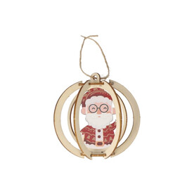 InSideOut Weihnachtsschmuck aus Holz 3er-Set - Natur bedrucken, Art.-Nr. LT57400-N0094