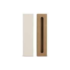 Stiftebox aus recyceltem Milchkarton, 1 Stift - Beige bedrucken, Art.-Nr. LT83143-N0055