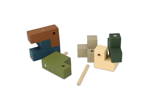 InSideOut Holzwürfel think iq puzzle - Neon Sortiment bedrucken, Art.-Nr. LT57404-N0099