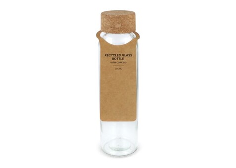 Recycling-Glasflasche mit Korkdeckel 500ml - Transparent bedrucken, Art.-Nr. LT98870-N0004 Recycling-Glasflasche mit Korkdeckel 500ml - Transparent bedrucken, Art.-Nr. LT98870-N0004