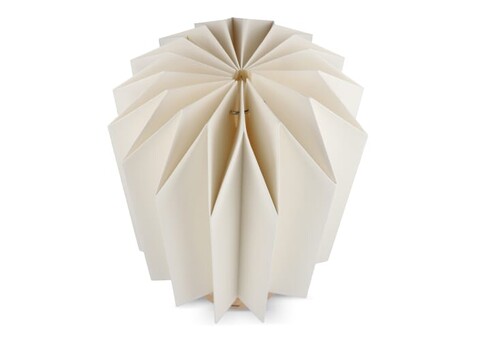 Coollux faltbare Papier-LED-Lampe Eos auf Holzsockel, 25 cm (Briefkastengröße) - Natur bedrucken, Art.-Nr. LT40728-N0094