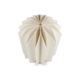 Coollux faltbare Papier-LED-Lampe Eos auf Holzsockel, 25 cm (Briefkastengröße) - Natur bedrucken, Art.-Nr. LT40728-N0094
