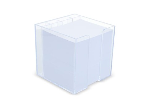 Notizzettel 10x10x10cm in Würfelbox mit Stifteköcher - Transparent bedrucken, Art.-Nr. LT91767-N0004 Notizzettel 10x10x10cm in Würfelbox mit Stifteköcher - Transparent bedrucken, Art.-Nr. LT91767-N0004
