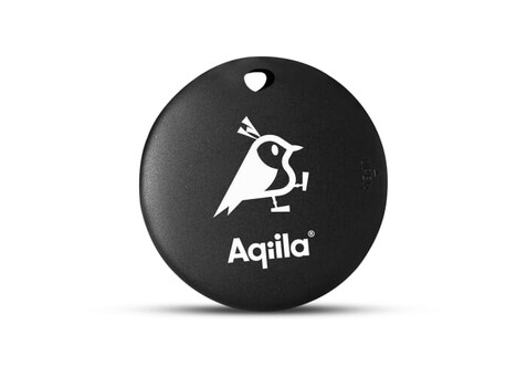 Aqiila Tagbird – Fahrradklingel mit wasserdichter Smartfinder - Schwarz bedrucken, Art.-Nr. LT45202-N0002