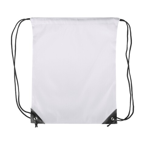 Rucksack Stef | Kordelzug | 5 l – Weiß bedrucken, Art.-Nr. 002999999_1204075