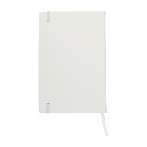 Notizbuch Eva | Recyceltes PU | A5 | Liniert – Weiß bedrucken, Art.-Nr. 002999999_1411190