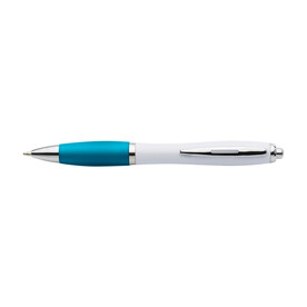 Kugelschreiber Swansea | Gummierte Griffzone – Hellblau bedrucken, Art.-Nr. 018999999_3018
