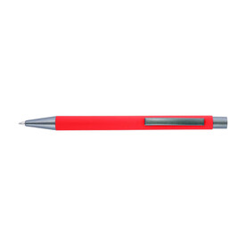 Kugelschreiber Emmett | Gummibeschichtung – Rot bedrucken, Art.-Nr. 008999999_8298