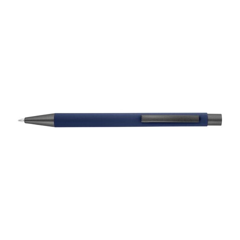 Kugelschreiber Emmett | Gummibeschichtung – Blau bedrucken, Art.-Nr. 005999999_8298