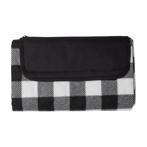Fleece-Decke Vesper | Recycelt – Schwarz bedrucken, Art.-Nr. 001999999_976591