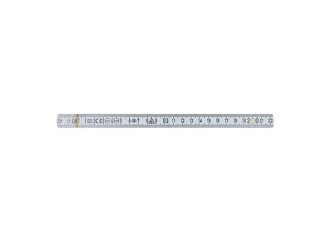 Zollstock Holz 2m Made in EU - Weiss bedrucken, Art.-Nr. LT91980-N0001
