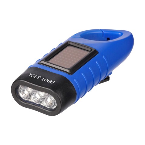 Solar-Taschenlampe Kano – Kobaltblau bedrucken, Art.-Nr. 023999999_1507207