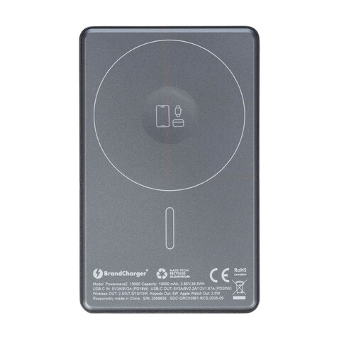 BrandCharger Powerbank Powerwave 2 | Recycelt | 10.000 mAh – stahlgrau bedrucken, Art.-Nr. 411999999_1507366 BrandCharger Powerbank Powerwave 2 | Recycelt | 10.000 mAh – stahlgrau bedrucken, Art.-Nr. 411999999_1507366