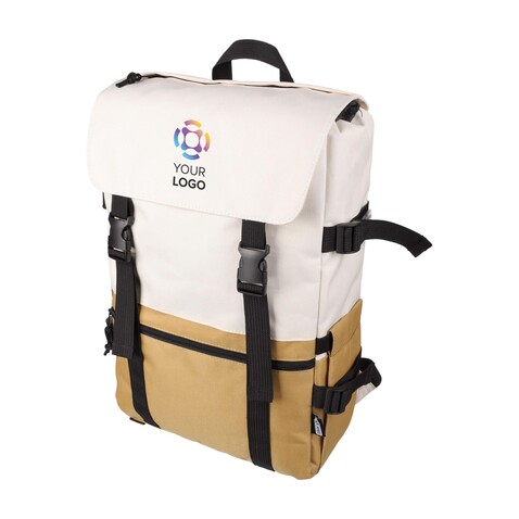 Rucksack Vayo 2-tone | Recycelt | Laptop 15" | 11 l – Khaki bedrucken, Art.-Nr. 013999999_1507530