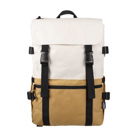 Rucksack Vayo 2-tone | Recycelt | Laptop 15" | 11 l – Khaki bedrucken, Art.-Nr. 013999999_1507530