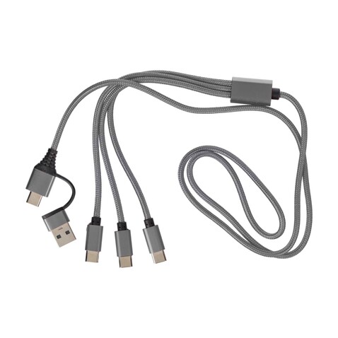 Ladekabel Hexa | 6-in-1 – Silber bedrucken, Art.-Nr. 032999999_1511584 Ladekabel Hexa | 6-in-1 – Silber bedrucken, Art.-Nr. 032999999_1511584